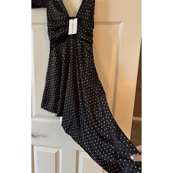 WeWoreWhat Crystal Asymmetrical Dress In Black Women’s Size 00 NWT - Picture 7 of 8